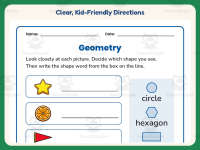 Finding Geometry Examples Worksheet – 1st Grade Shapes Practice preview 4