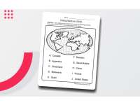 Finding Places on a Globe Worksheet preview