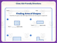 Finding the Area of Grid Shapes Worksheet – 3rd Grade Geometry preview 4