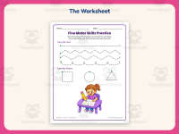 Fine Motor Skills Practice Worksheet – Preschool Handwriting preview 2