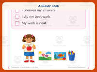 Finishes Work Checklist Worksheet – Kindergarten Life Skills Practice preview 3