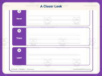 First Next Then Last Graphic Organizer Worksheet – 3rd Grade Practice preview 3