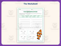 Fish ABC Order Worksheet – 3rd Grade Alphabetical Order & Animals preview 2