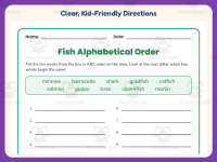 Fish ABC Order Worksheet – 3rd Grade Alphabetical Order & Animals preview 4