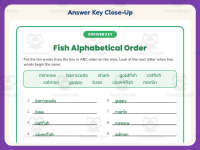 Fish ABC Order Worksheet – 3rd Grade Alphabetical Order & Animals preview 7