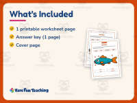 Fish Parts Worksheet – Kindergarten Anatomy & Animals Practice preview 5
