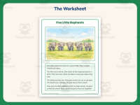 Five Little Elephants – Reading Comprehension Worksheet – 1st Grade preview 2