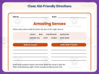 Five Senses Nature Walk Worksheet – 3rd Grade Health and Nutrition preview 4