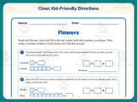 Flowers Multiplication Worksheet – 4th Grade Word Problems Practice preview 4