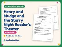 Fluency Worksheet: Henry and Mudge – 1st-4th Grade Reader's Theater preview