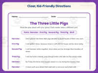 Fluency Worksheet: Three Little Pigs Reader’s Theater – 3rd Grade preview 4