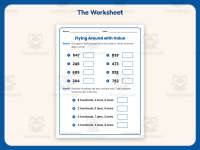 Fly Place Value Worksheet – 2nd Grade Math Practice + Answer Key preview 2