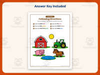 Following Directions Coloring Worksheet – Kindergarten Social Studies preview 3
