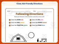 Following Directions Coloring Worksheet – Kindergarten Social Studies preview 4