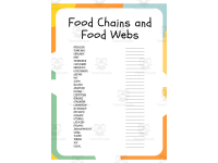 Food Chains and Food Webs Word Search and Word Scramble Worksheets preview
