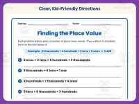 Four Digit Place Value Conversions Worksheet – 3rd Grade Math Practice preview 4