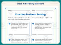 Fraction Problem Solving Worksheet – 4th Grade Fractions Practice preview 4