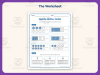 Fractions Eighth Ninth Tenth Worksheet – 3rd Grade Math Practice preview 2