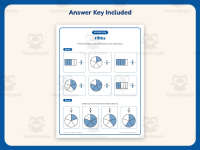 Fractions Fifth Worksheet – 2nd-4th Grade Math Practice + Answer Key preview 3