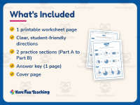 Fractions Fifth Worksheet – 2nd-4th Grade Math Practice + Answer Key preview 5
