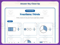 Fractions Thirds Worksheet – 3rd Grade Math Practice + Answer Key preview 7
