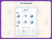 Fractions Worksheet: Fraction Circles – 3rd Grade Math Practice preview 2