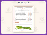 Frogs True or False Worksheet – 3rd Grade Animals Practice preview 2
