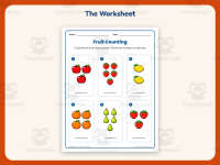 Fruit Counting Worksheet – Kindergarten Math Practice + Answer Key preview 2