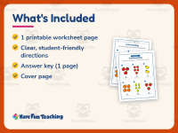 Fruit Counting Worksheet – Kindergarten Math Practice + Answer Key preview 5
