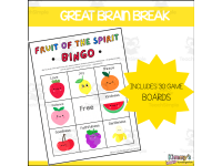 Fruit of the Spirit Bingo | Christian Preschool Bible Game preview 3