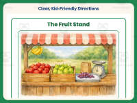 Fruit Stand – Reading Comprehension Worksheet – 1st Grade Practice preview 4