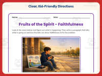Fruits of the Spirit – Faithfulness Writing Worksheet – 5th Grade preview 4