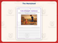 Fruits of the Spirit – Gentleness Writing Prompt Worksheet – 5th Grade preview 2