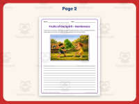 Fruits of the Spirit – Gentleness Writing Prompt Worksheet – 5th Grade preview 3