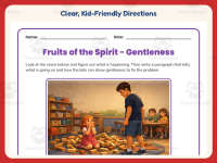 Fruits of the Spirit – Gentleness Writing Prompt Worksheet – 5th Grade preview 4