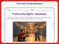 Fruits of the Spirit – Goodness Writing Prompt Worksheet – 5th Grade preview 4