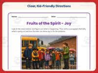 Fruits of the Spirit – Joy Writing Prompt Worksheet – 5th Grade preview 4