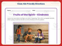 Fruits of the Spirit – Kindness Writing Prompt Worksheet – 5th Grade preview 4