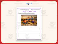 Fruits of the Spirit – Peace Writing Prompt Worksheet – 5th Grade preview 3