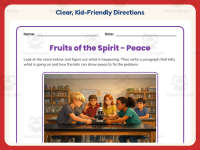 Fruits of the Spirit – Peace Writing Prompt Worksheet – 5th Grade preview 4