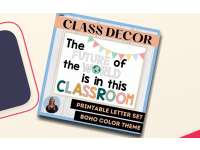 Future of the World Classroom Decor Bulletin Board Display Letter Set preview