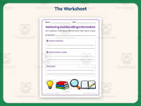 Gathering and Recalling Information Worksheet – 1st Grade Prompts preview 2