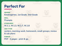 Gathering and Recalling Information Worksheet – 1st Grade Prompts preview 6
