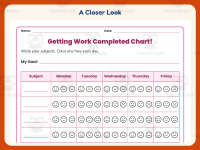 Getting Work Completed Chart Worksheet – Kindergarten Life Skills preview 4