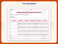 Getting Work Completed Chart Worksheet – Kindergarten Life Skills preview 2