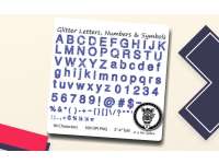 Glitter Letters, Numbers & Symbols - Dark Blue Glitter preview