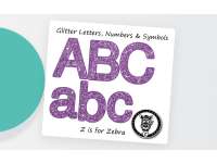 Glitter Letters, Numbers & Symbols - Purple Glitter preview