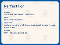 Good Citizenship Worksheet – 2nd Grade Character Education & Community preview 6