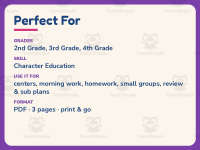 Good Citizenship Worksheet – People Examples – 3rd Grade Community preview 6