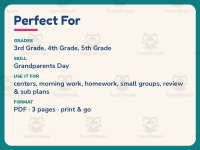 Grandparents Day Word Problems Worksheet – 4th Grade Math Practice preview 6